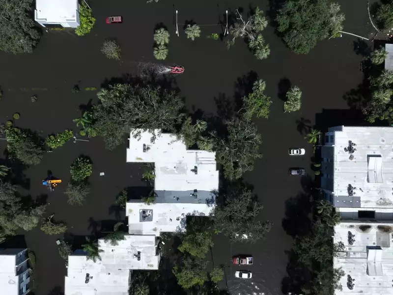 Officials perform water rescues in Clearwater after Hurricane Milton
