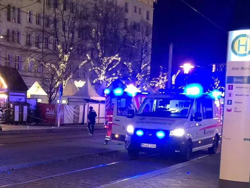 Car drives into crowd at Magdeburg Christmas market in Germany