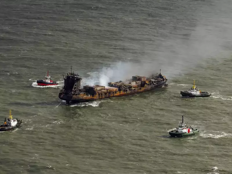 Britain Ships Collide