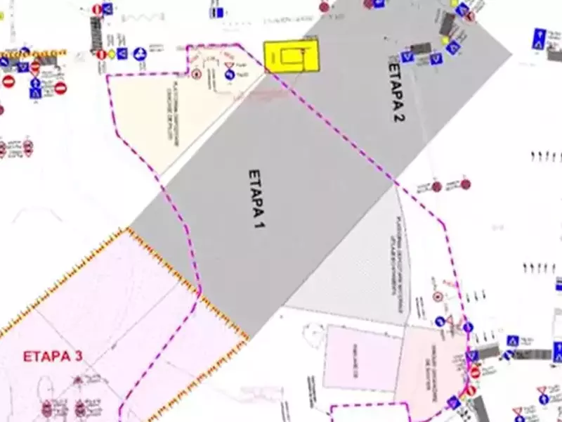 Harta care arată zonele unde se vor face lucrări la planșeul Unirii