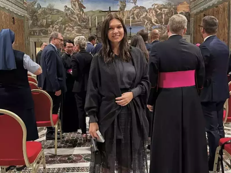 Simona Halep întâlnire Papa Leon
