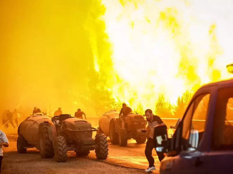 Ground and aerial efforts continue for forest fires in Turkiye’s Bursa