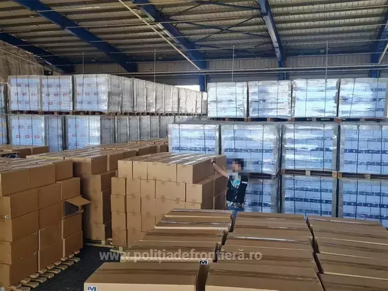 Țigări de contrabandă , descoperite în Portul Constanța