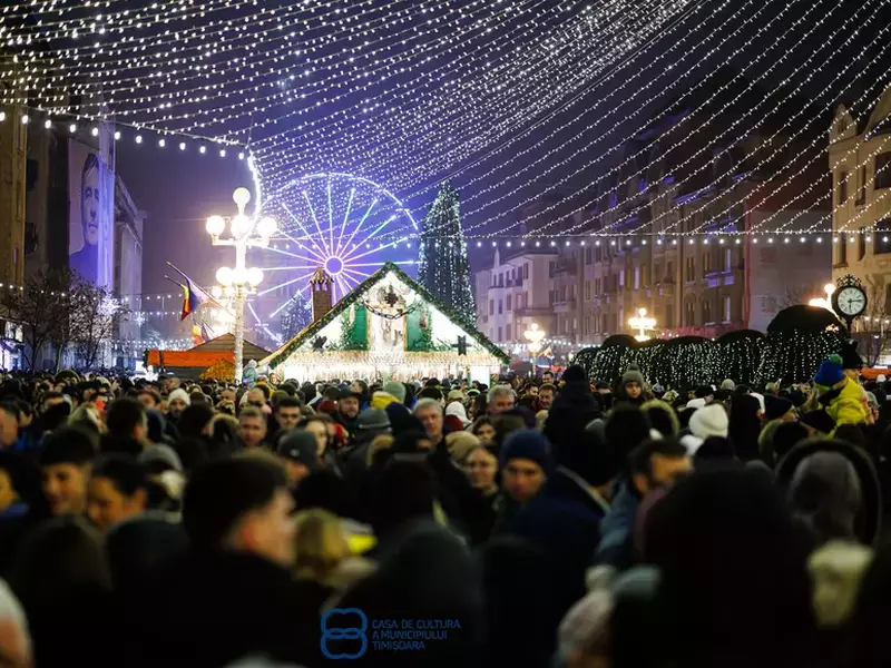 Târgul de Crăciun de la Timișoara este deschis până pe 7 ianuarie. Foto: Târgul Timișoara
