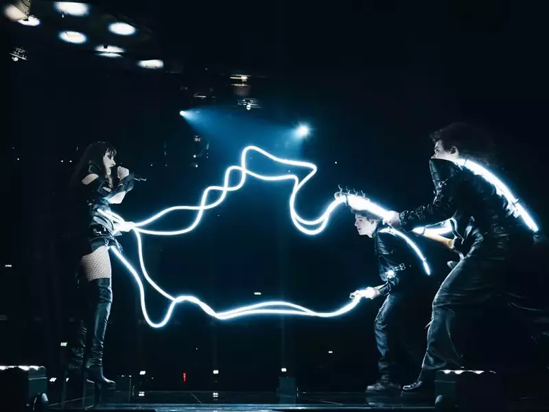 Rehearsal Images: Alexandra Căpitănescu performing Choke Me for Romania during the First Rehearsal at Wiener Stadthalle, Vienna 2026