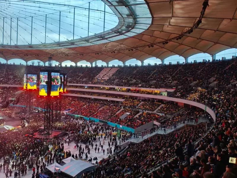 Arena Națională cu puțin înainte de concertul Metallica de la București, din 2026.