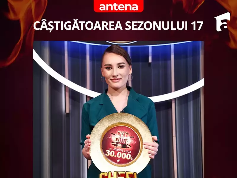 Marina Luca a câștigat „Chefi la cuțite” 2026, emisiune difuzată de Antena 1