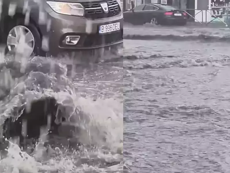 Furtuna a făcut ravagii în Pantelimon, județul Ilfov. Foto Captură video