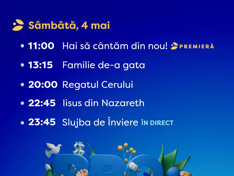 Sâmbătă, 4 mai
