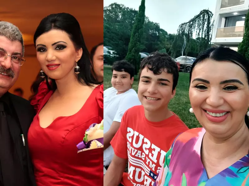 Adriana Bahmuțeanu și copiii săi