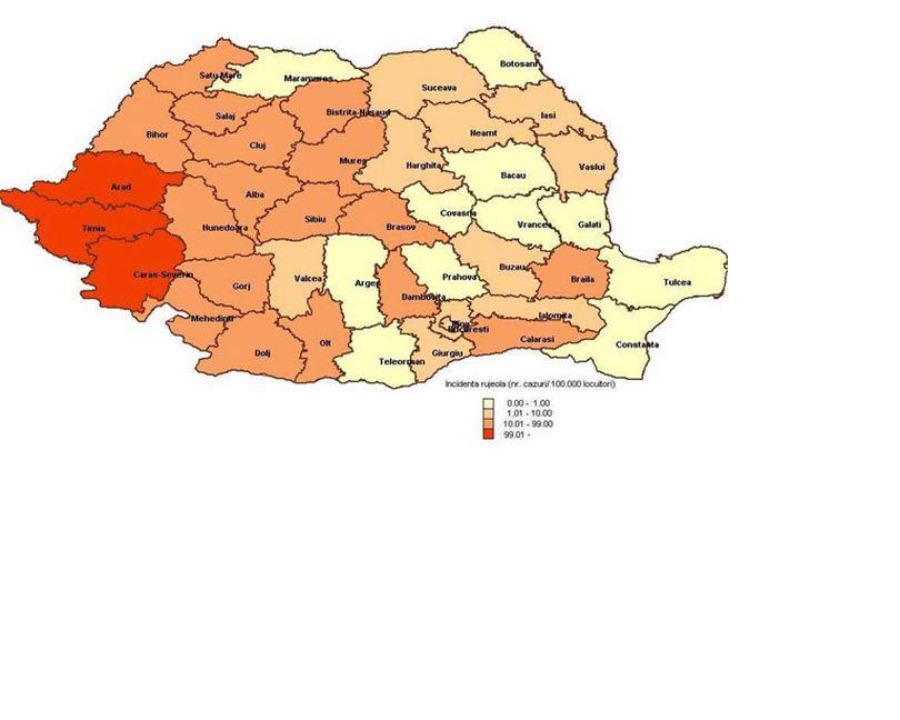 Harta Epidemiei De Rujeolă A înclinat România Spre Vest Libertatea