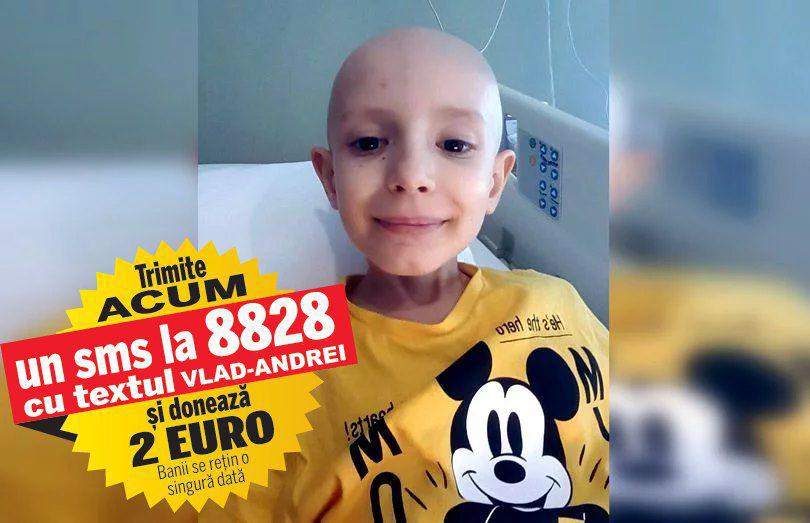 Bolnav de leucemie, Vlăduț are nevoie de 60.000 de euro ca să supraviețuiască. Băiețelul de șase ani este deja internat într-un spital din Turcia