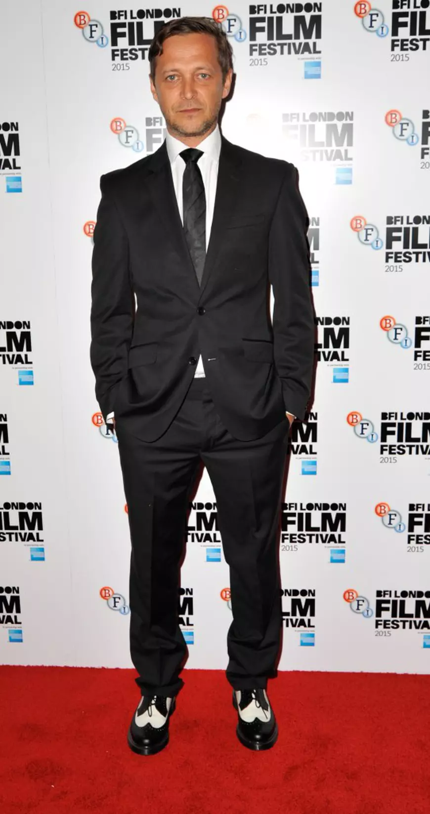 NON EXCLUSIVE PICTURE: MATRIXPICTURES.CO.UK PLEASE CREDIT ALL USES WORLD RIGHTS Actor Levente Molnar attending the Son of Saul film premiere during BFI London Film Festival at Vue Cinema Leicester Square, In London.  OCTOBER 10th 2015 REF: TST 153139  October 10, 2015
