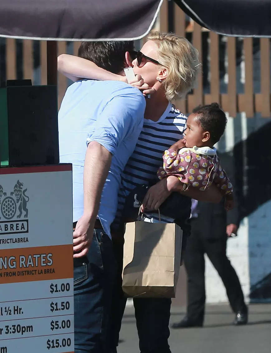 Exclusive... Charlize Theron Out For Lunch With A Mystery Man