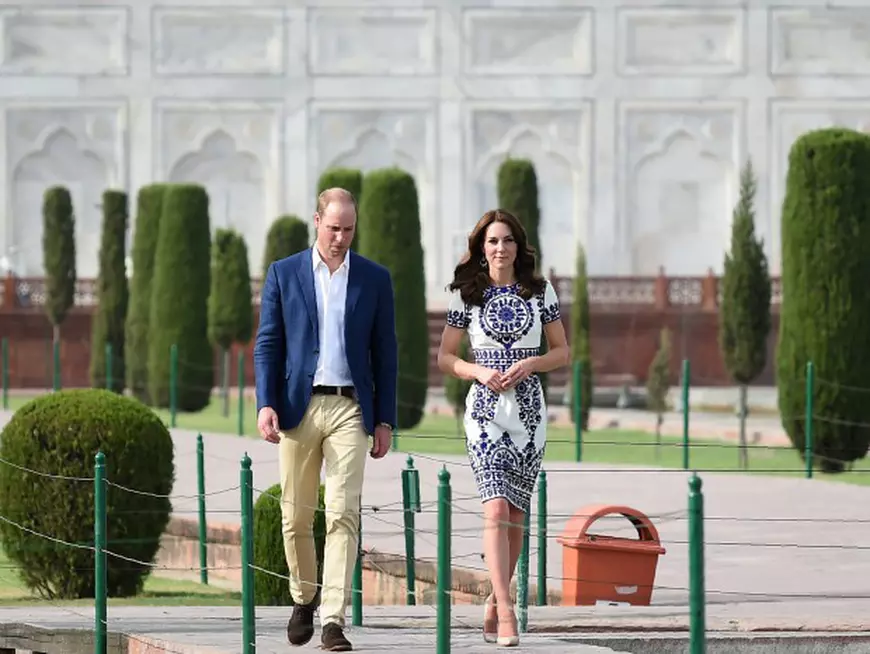 Prințul William și Kate Middleton, la Taj Mahal