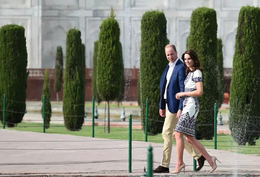 Prințul William și Kate Middleton, la Taj Mahal