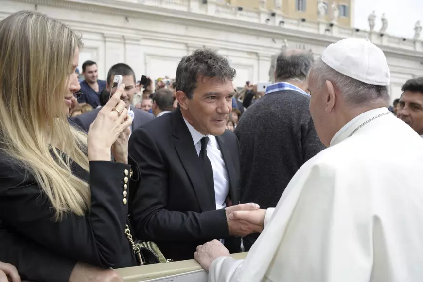 Antonio Banderas at Pope Francis General Audience