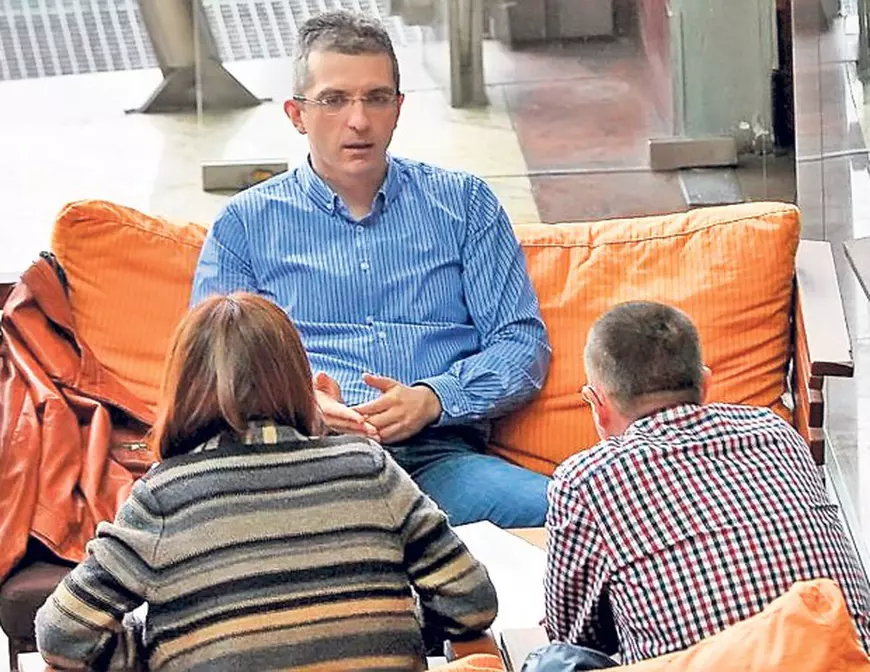 Dan Alexandru Condrea în timpul interviului cu jurnaliștii Gazetei Sporturilor / Foto: gsp.ro