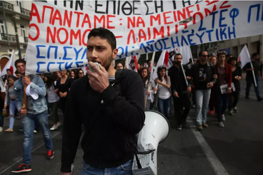 Protest de amploare în Grecia 