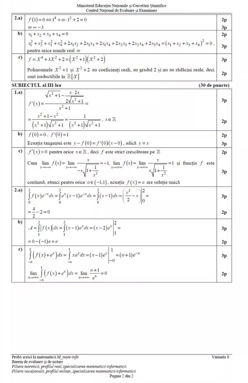 barem matematica mate info 2