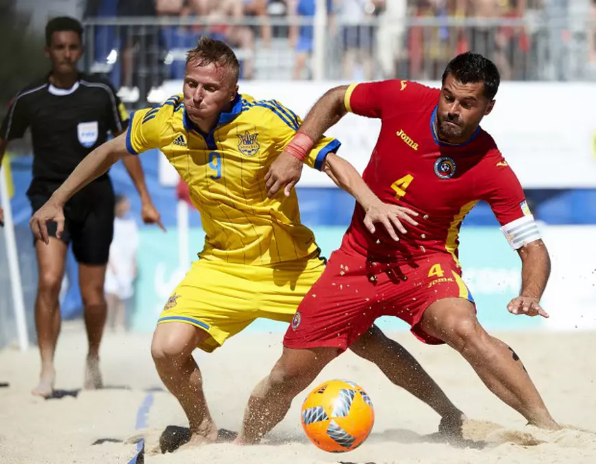 SANXENXO, SPAIN - JULY 09: Euro Beach Soccer League Sanxenxo at Silgar Beach on July 09, 2016 in Sanxenxo, Spain. (Photo by Manuel Queimadelos)