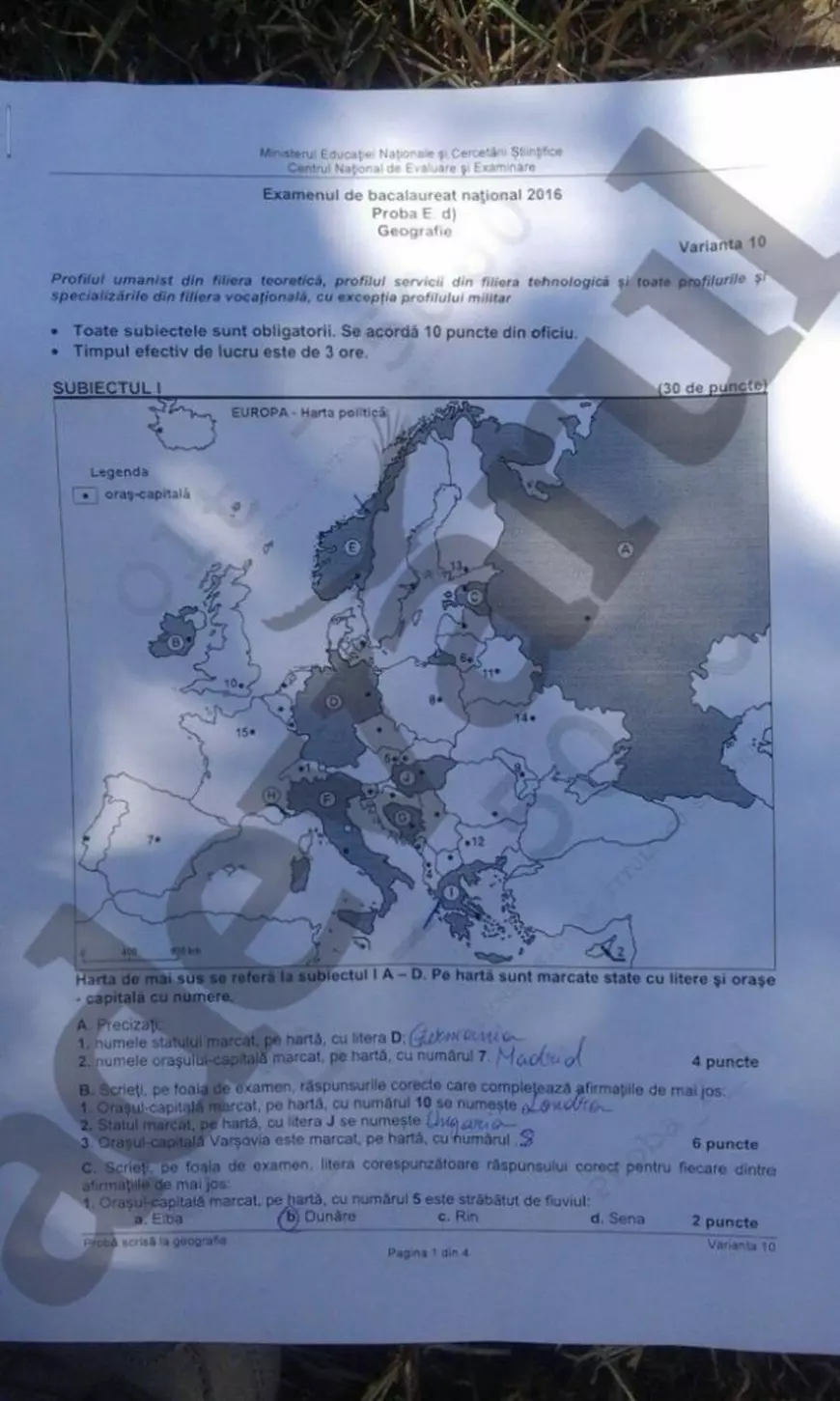 geografie bac