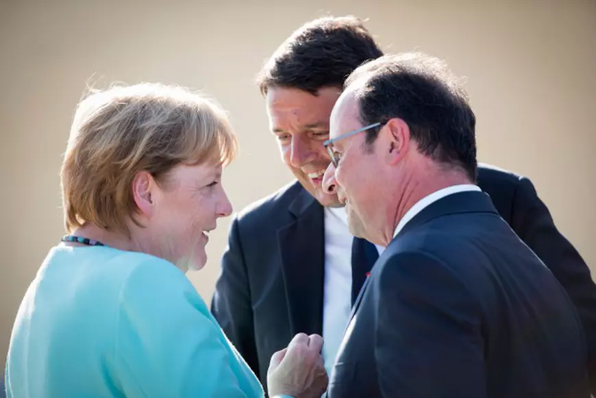 Angela Merkel, Francois Hollande și Matteo Renzi, reuniune tema brexit - EPA 