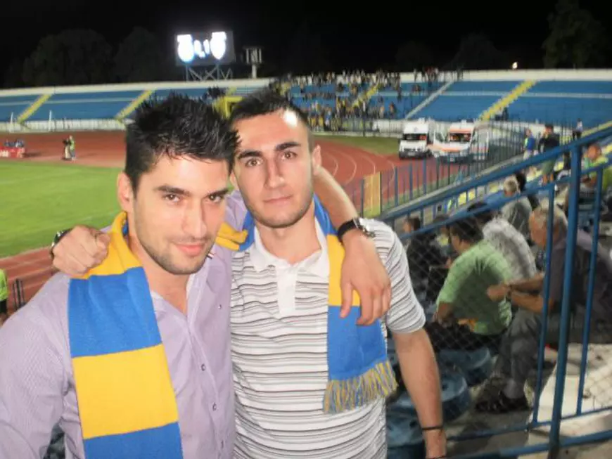 Robert Nuțu (stânga), în timpul unei deplasări la Iași Foto: Facebook