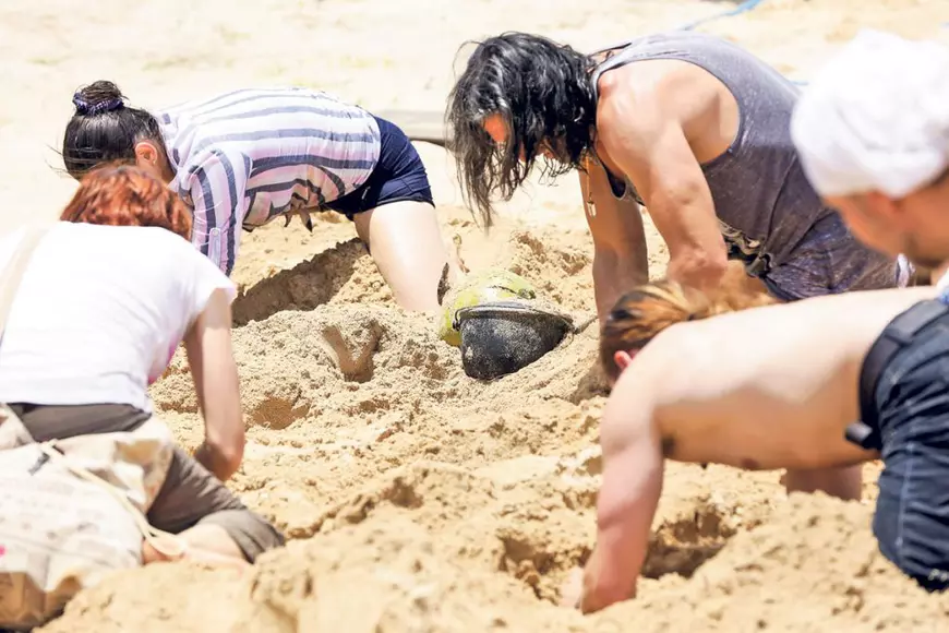 Concurenții, la vânătoare de provizii... în nisip