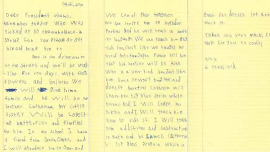 Alex scrisoare Casa Alba Omran