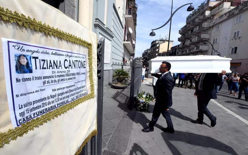 Funeral of Tiziana Cantone