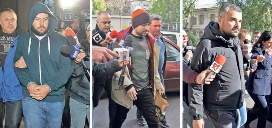 Patronii clubului Colectiv, Cătălin Gancea (stânga), Alin Anastasescu (mijloc) şi Costin Mincu au fost ridicaţi de procurori după tragedia care a avut loc în clubul lor. Procesul încă este în plină desfăşurare