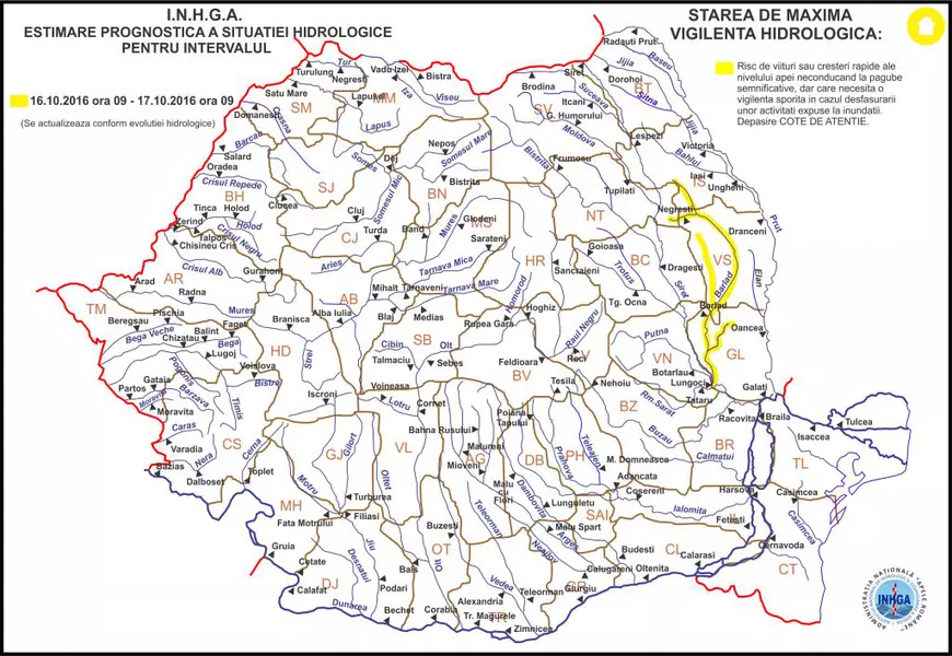 Cod galben de inundaţii