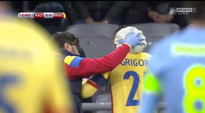 Dragoș Grigore a stat câteva minute pe margine