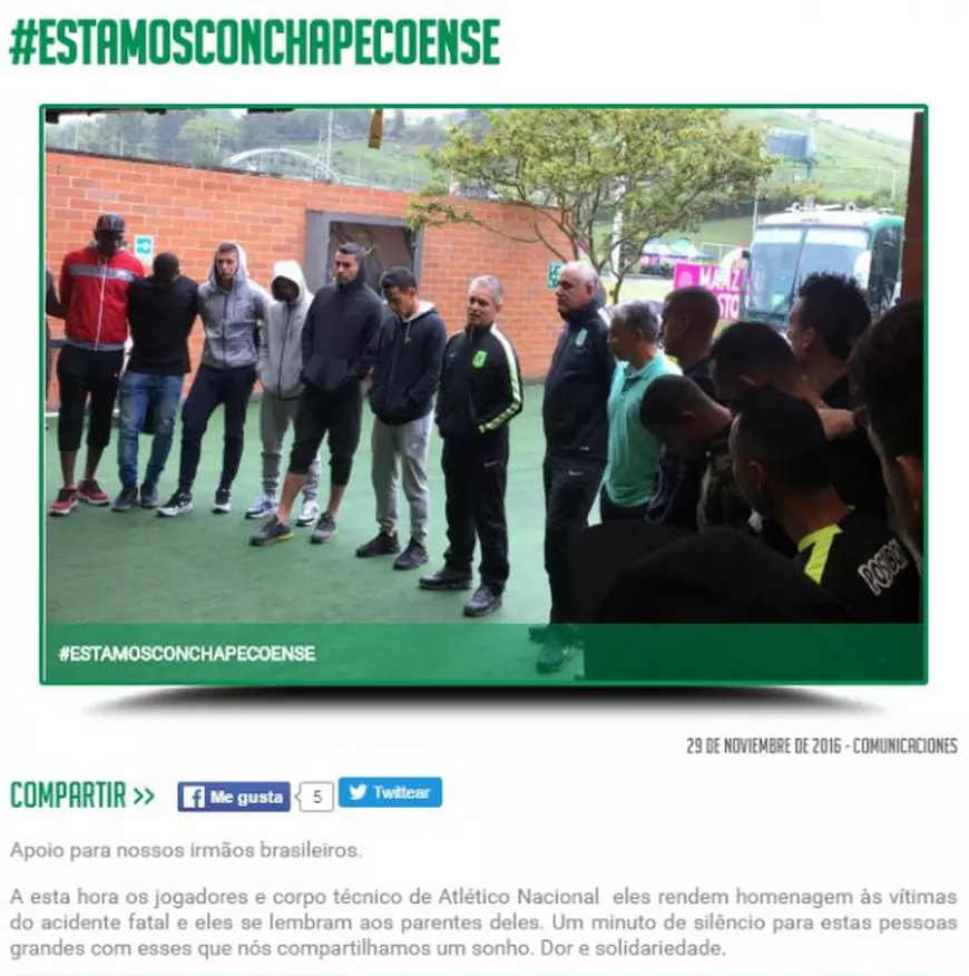 Mesajul columbienilor de la Atletico Nacional