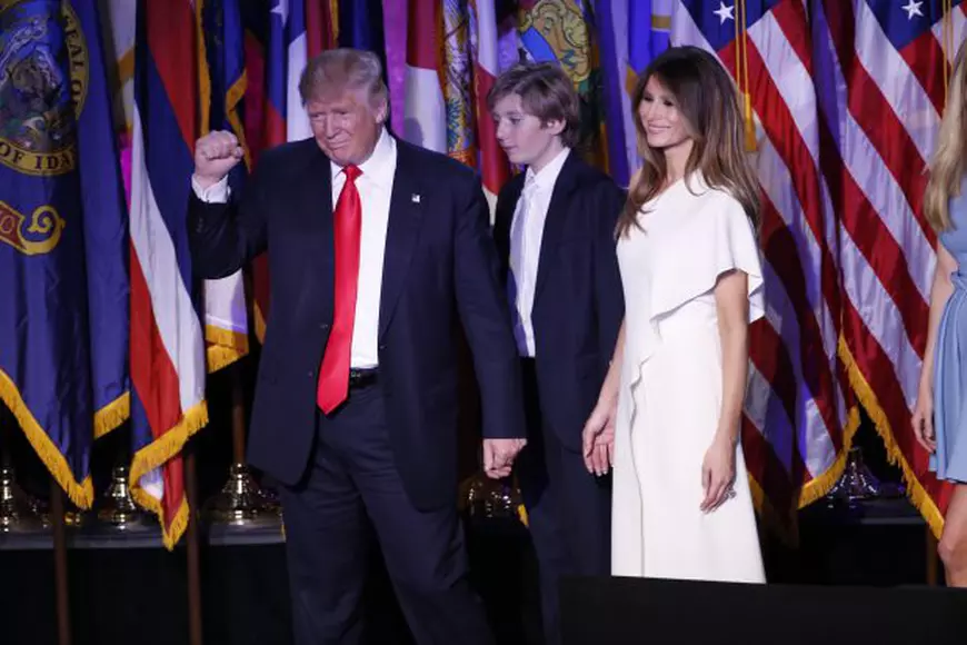 Donald Trump, alături de familia sa, după ce a devenit noul președinte al SUA 