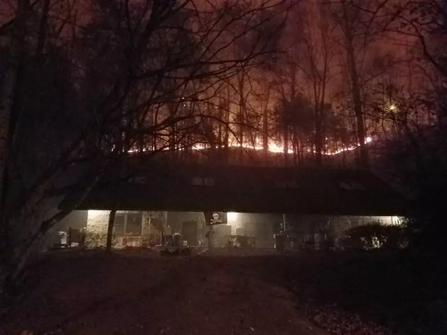 Incendii de vegetație în Tennessee 