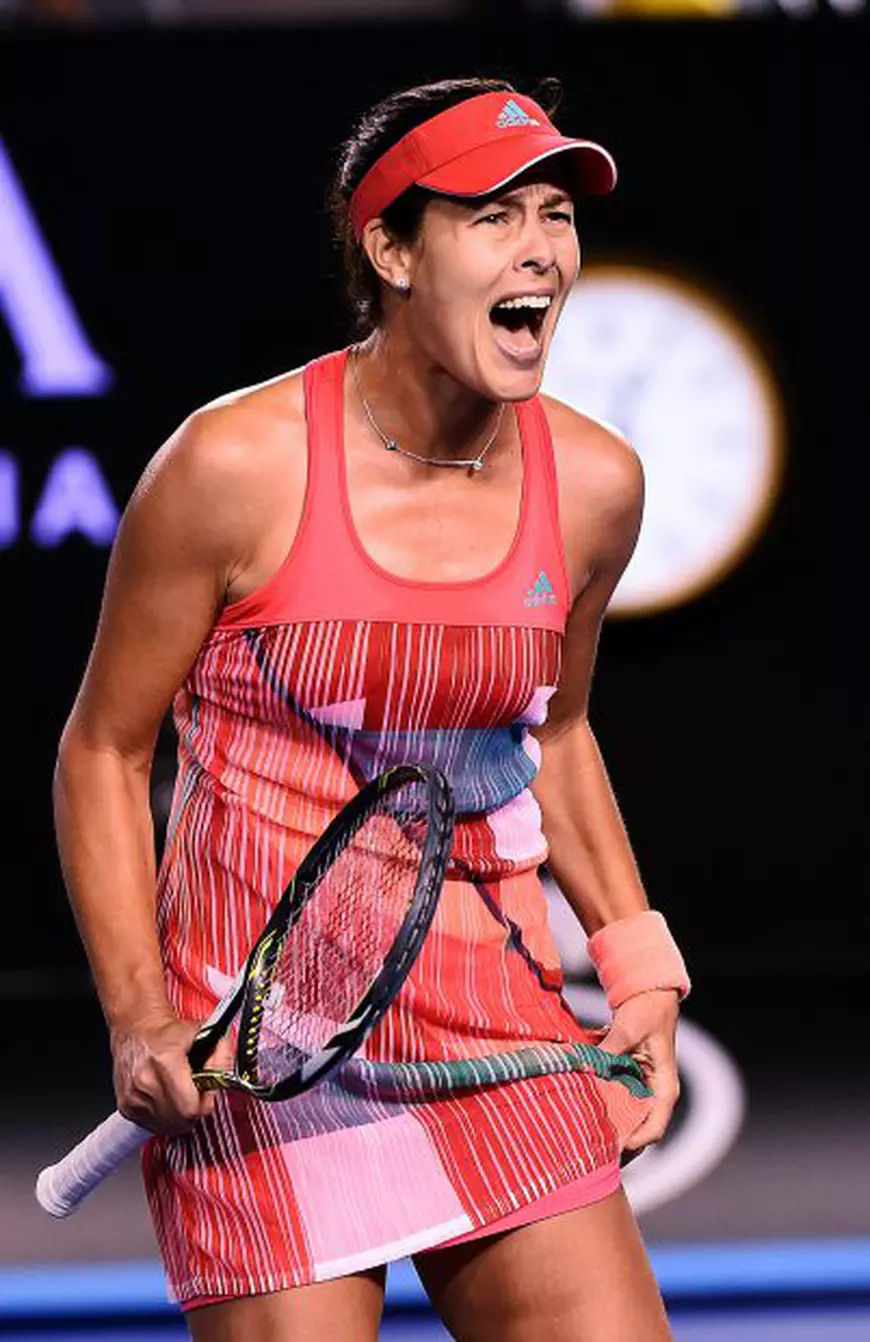 epa05114666 Ana Ivanovic of Serbia celebrates winning her second round match against Anastasija Sevastova of Latvia on day four of the Australian Open tennis tournament in Melbourne, Australia, 21 January 2016. EPA/JOE CASTRO AUSTRALIA AND NEW ZEALAND OUT