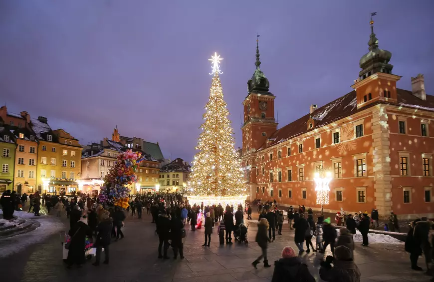 Christmas tree in Warsaw
