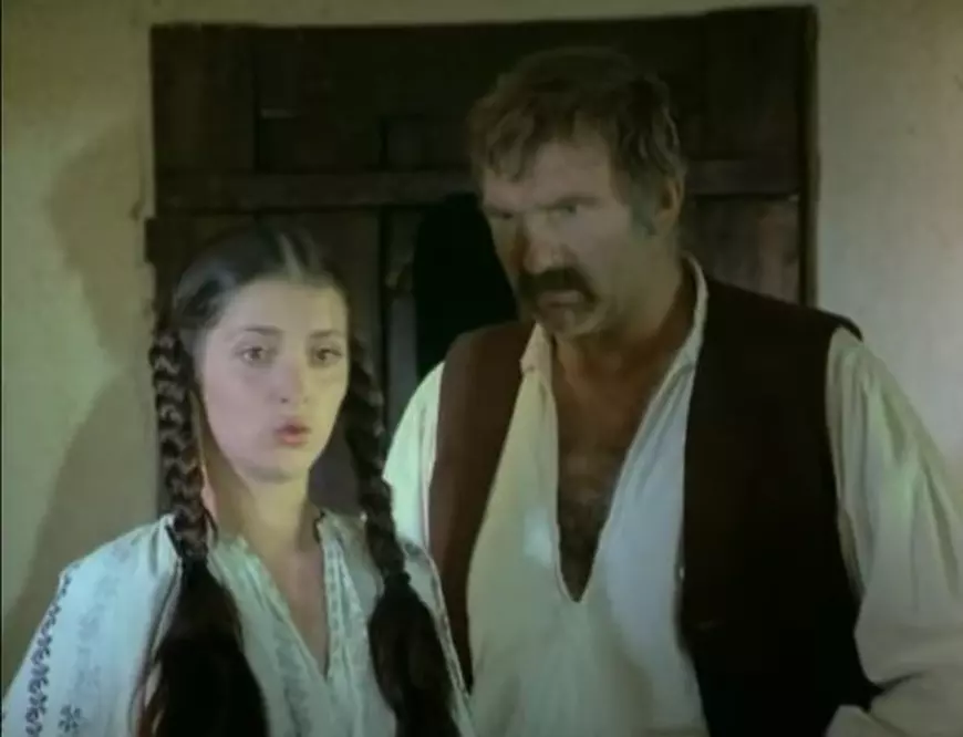 Stela Furcovici, alături de actorul Ilarion Ciobanu, în filmul Iancu Jianu Haiducul