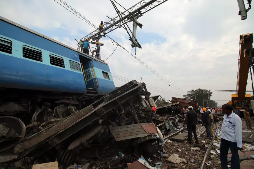 Train accident kills at least 36 in Andhra Pradesh