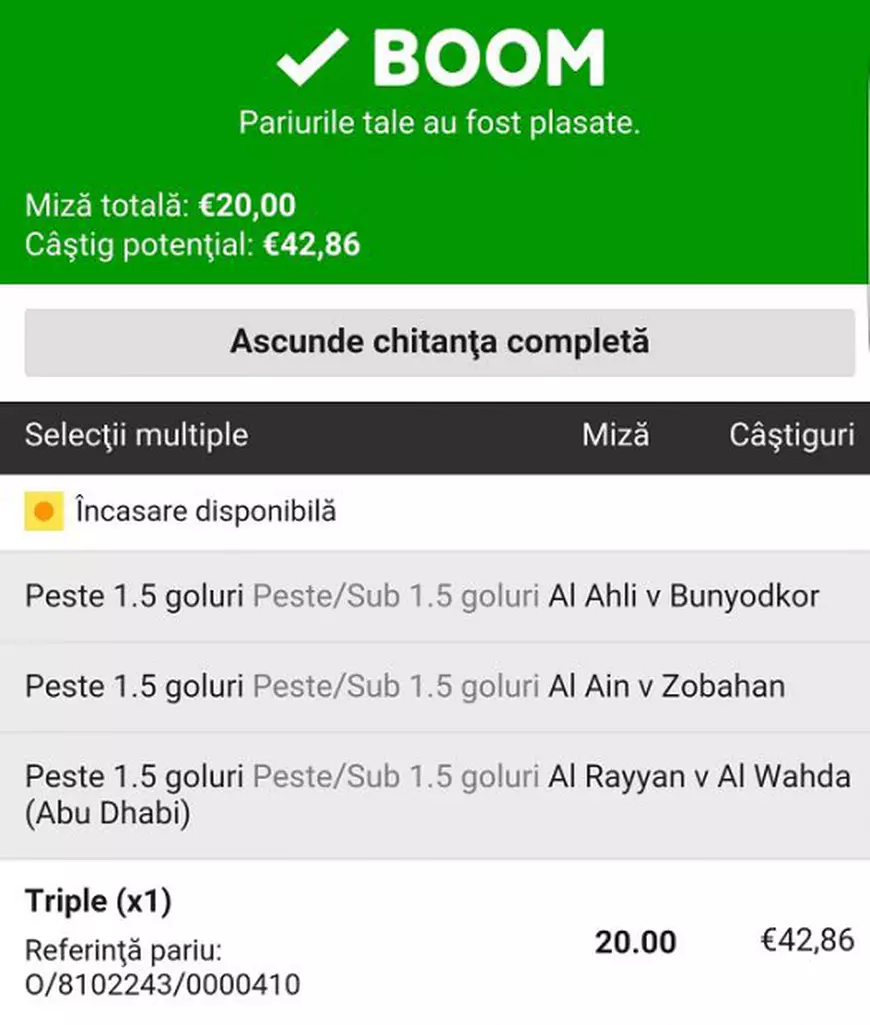 BILETUL ZILEI din fotbal vine din Liga Campionilor Asiei
