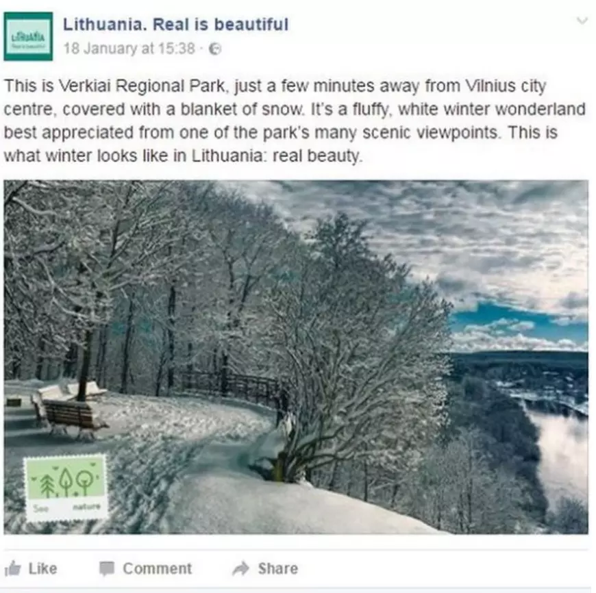 Lituania își face reclamă cu imagini din alte țări