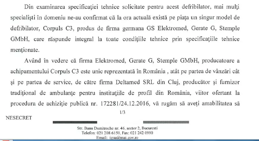 Licitație cu dedicație? Defibrilatorul care trimite ambulanțe de 210 de milioane de euro la Cluj