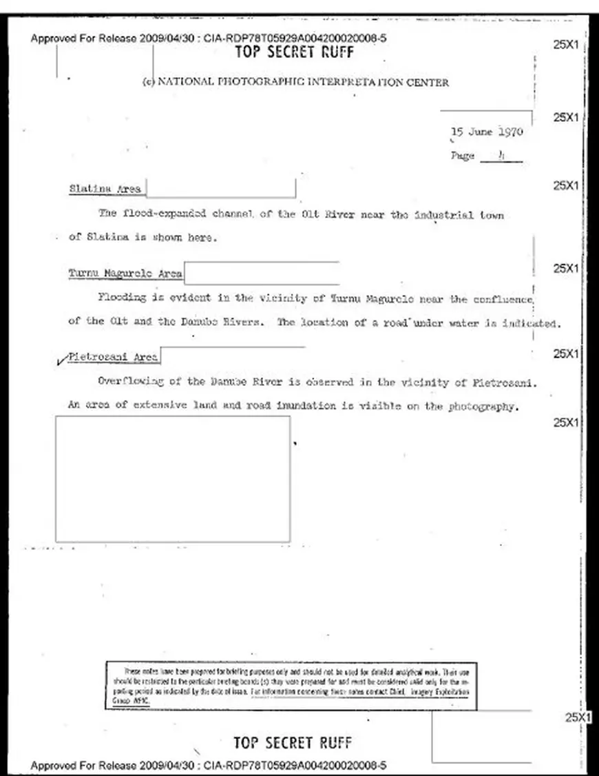 Documente declasificate CIA. Anul în care România a fost sub ape