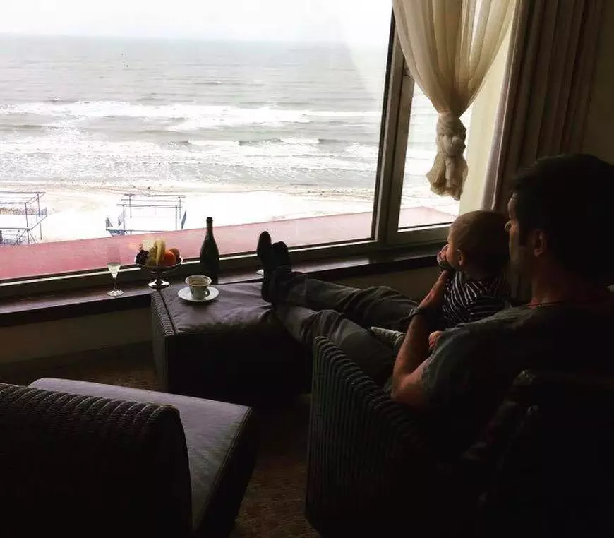 Radu Vâlcan, alături de fiul său, Alexandru