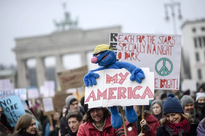 Anti Trump Rally in Berlin