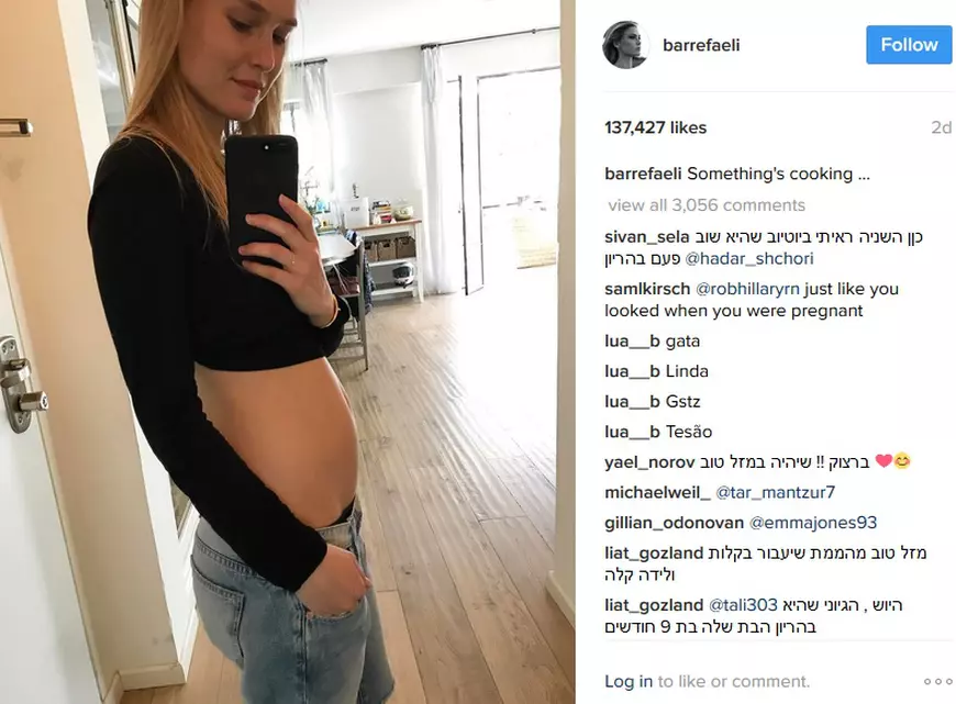 Bar Refaeli este însărcinată pentru a doua oară, la doar șapte luni după ce a devenit mamică