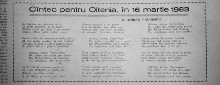 Povestea imnului Craiovei, refăcută pentru blogul lui Daniel Nanu de cei care au asistat la crearea lui | VIDEO
