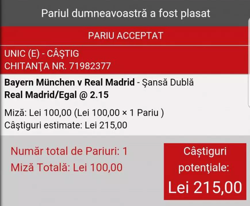 Cota zilei și avancronică pentru meciul Bayern München - Real Madrid